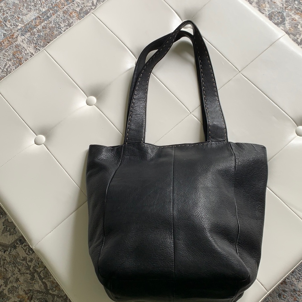 Pebble soft leather Fossil tote bag